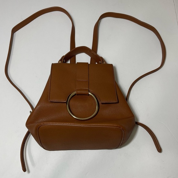 Faux Leather O-Ring Mini Backpack - Picture 2 of 12